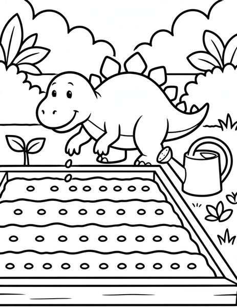 Seed Planting coloring page
