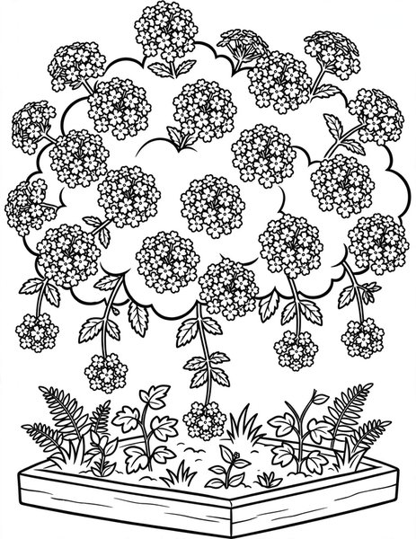 Verbena Violet Cloud coloring page