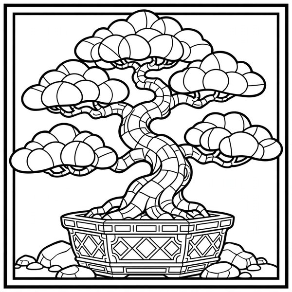 Bonsai coloring page