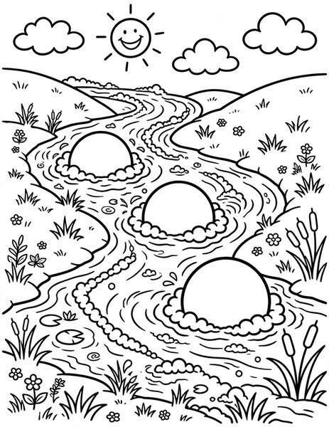 Laughing River coloring page