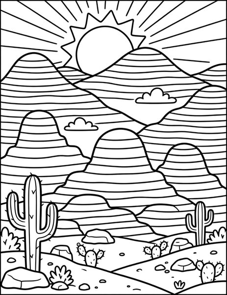 Painted Desert coloring page