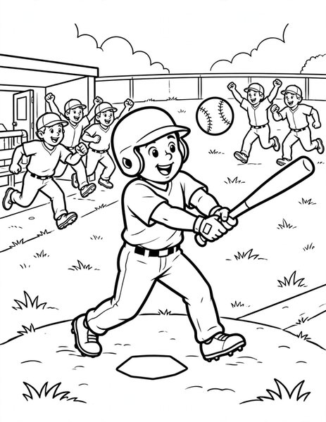 Walk-Off Win coloring page