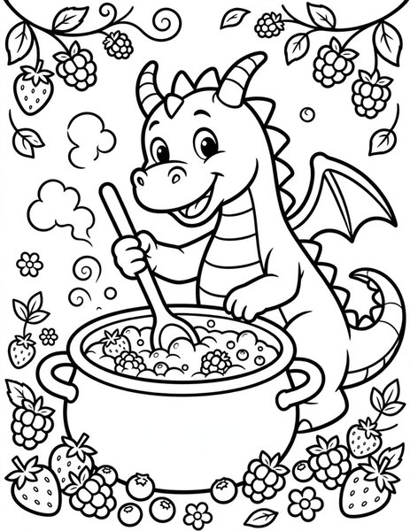 Jam Dragon coloring page