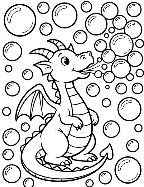 Soap Bubble Fun coloring page