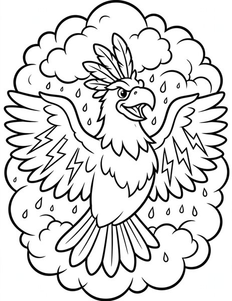 Thunderbird Storm coloring page