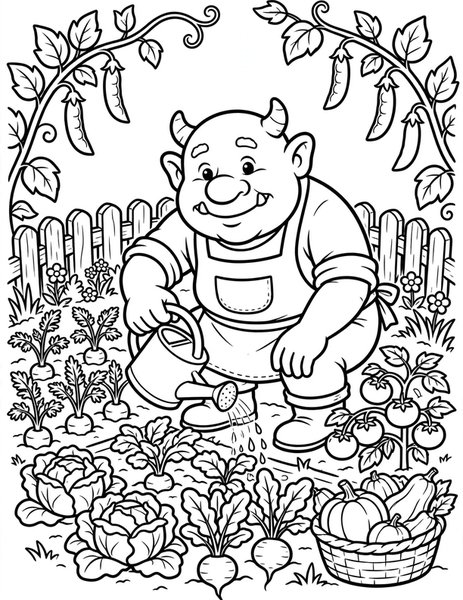 Gentle Ogre coloring page
