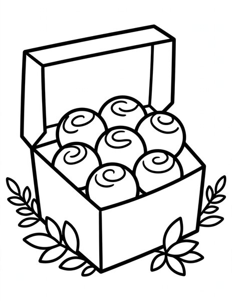 Chocolate Truffles coloring page