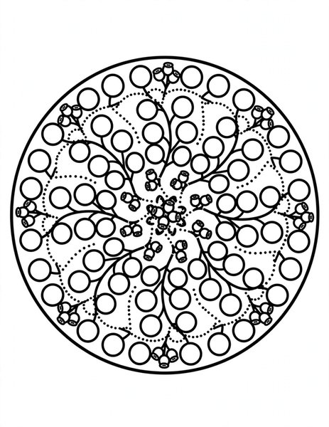 Eucalyptus Sprig Mandala coloring page