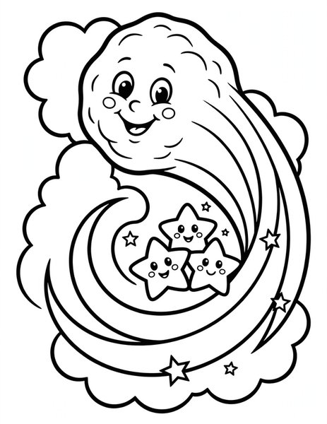 Comet Tail coloring page