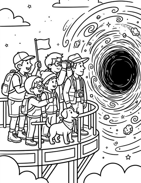 Black Hole Tour coloring page