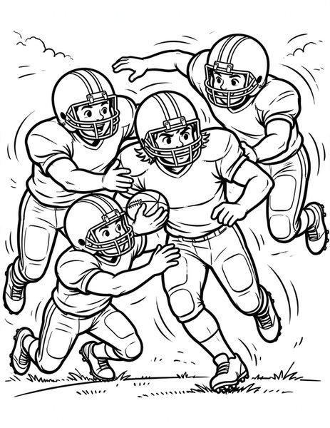 Punt Return coloring page