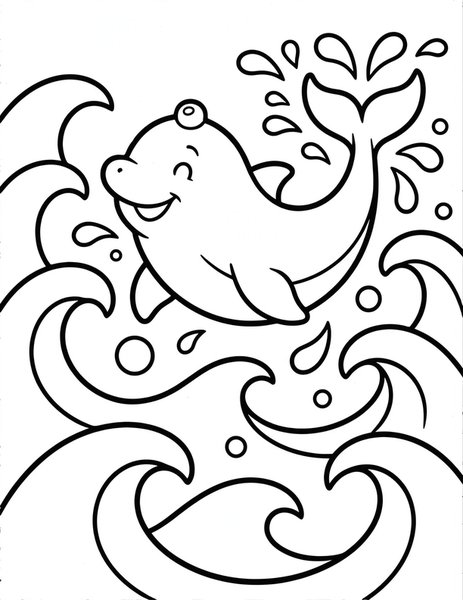 Porpoise Play coloring page