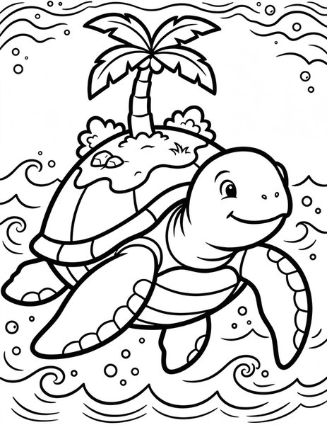 Turtle Island coloring page