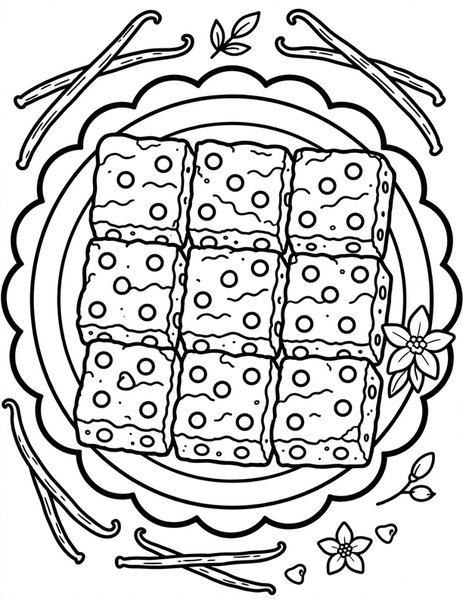 Butterscotch Blondies coloring page