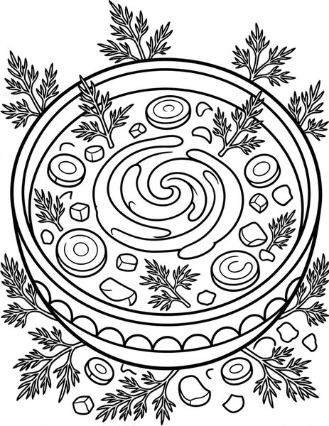 Borscht coloring page