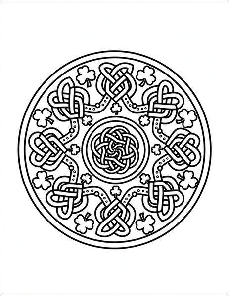 Celtic Knot Mandala coloring page