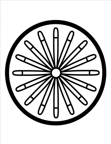 Porcupine Quill Mandala coloring page