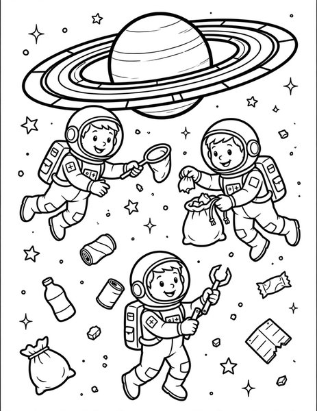 Ring Cleanup Crew coloring page
