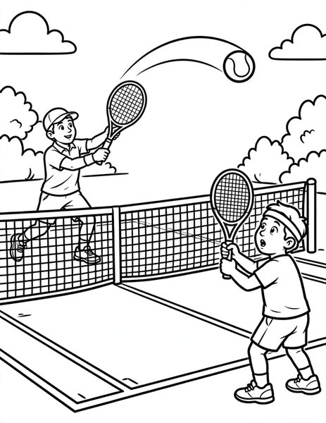 Topspin Lob coloring page