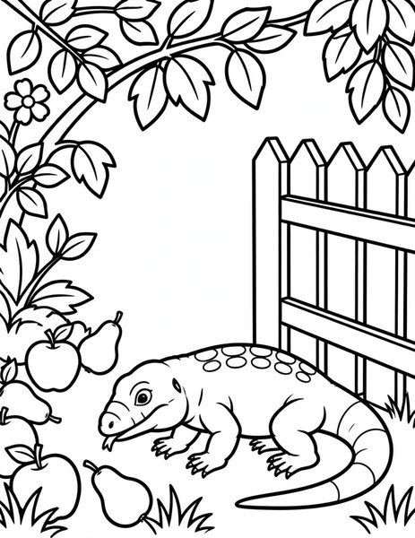 Tegu Garden Roam coloring page