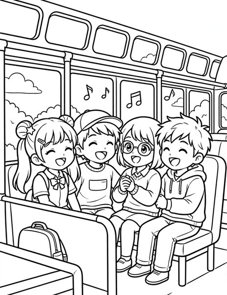 Bus Singalong coloring page