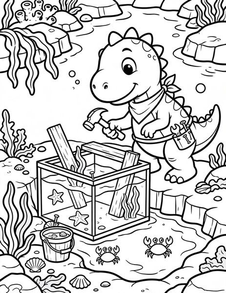 Tide Pool Aquarium coloring page