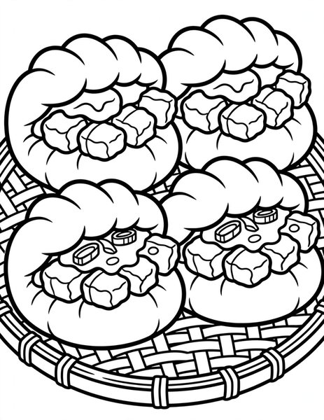 Bao Buns coloring page