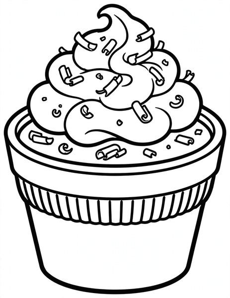 Chocolate Pudding coloring page
