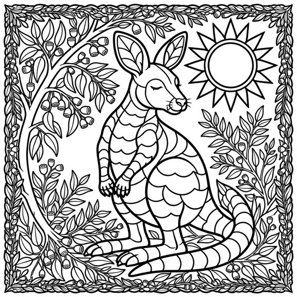 Kangaroo coloring page