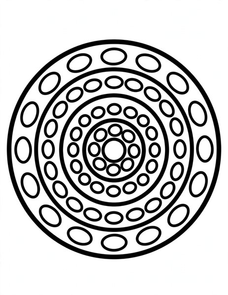 Chocolate Chip Mandala coloring page