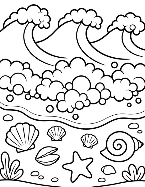 Foamy Surf coloring page