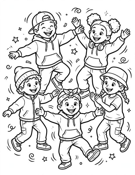 Hip Hop Groove coloring page