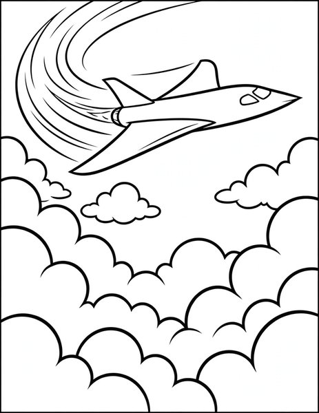 Supersonic Jet Zoom coloring page