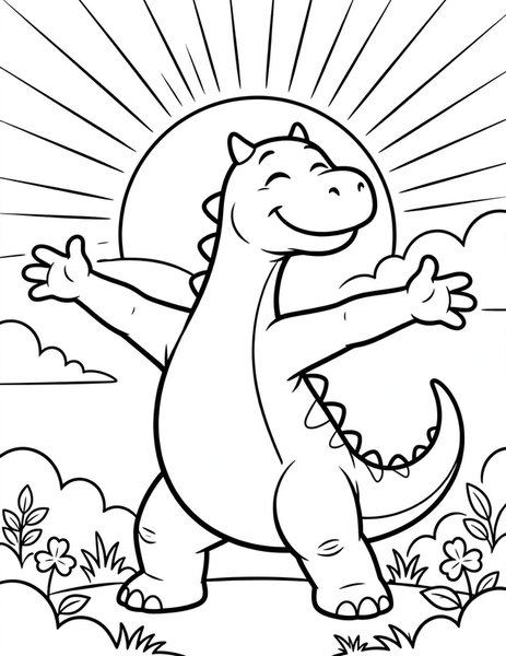 Morning Stretch coloring page