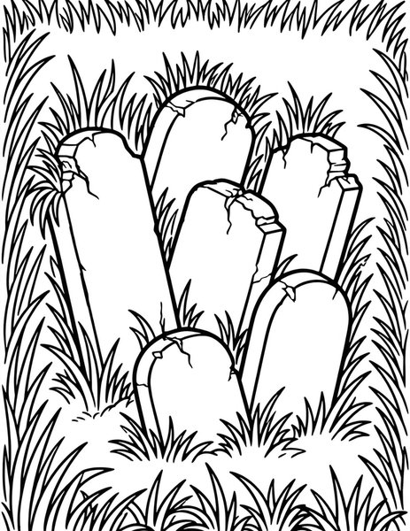 Old Tombstones coloring page