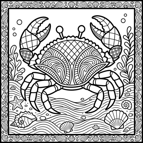 Crab coloring page