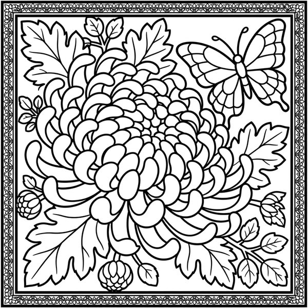 Chrysanthemum coloring page