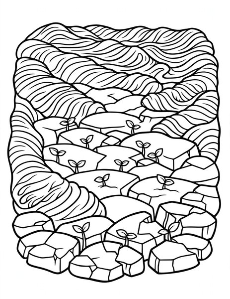Lava Field coloring page