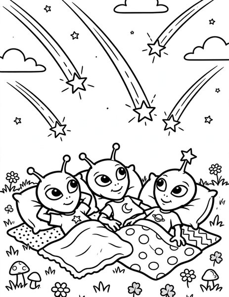Starfall Meadow coloring page