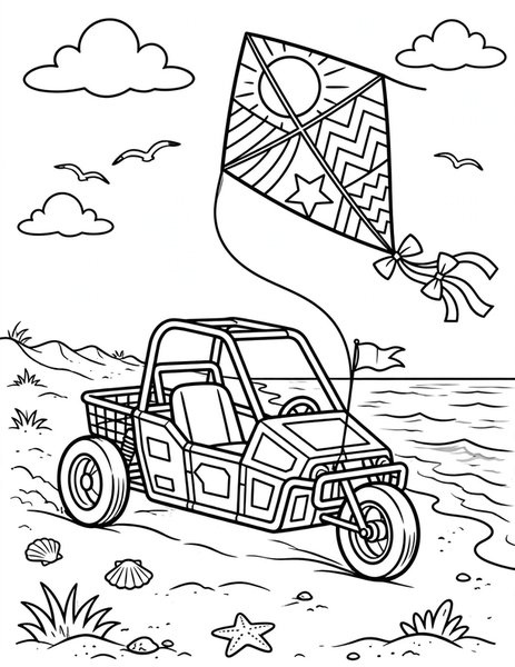 Kite Buggy coloring page