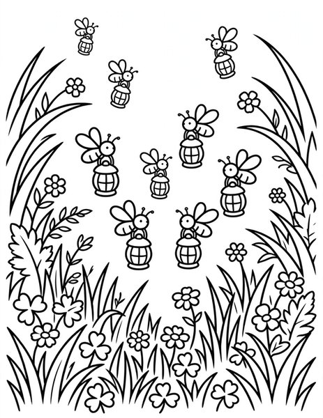 Firefly Glow coloring page