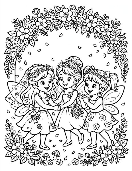 Fairy Wedding coloring page