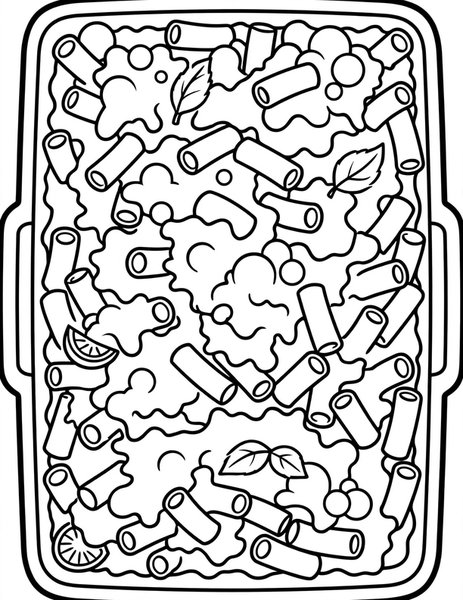 Baked Ziti coloring page