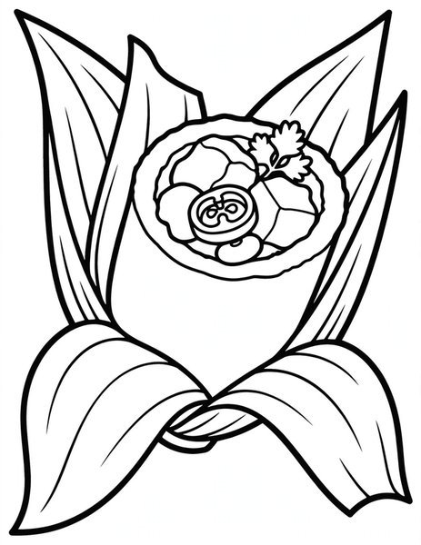 Tamale coloring page