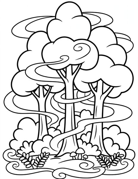 Foggy Morning coloring page
