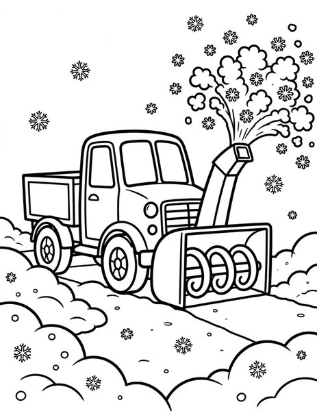 Snow Blower coloring page