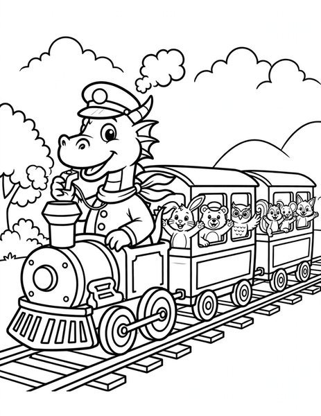 Dragon Conductor coloring page
