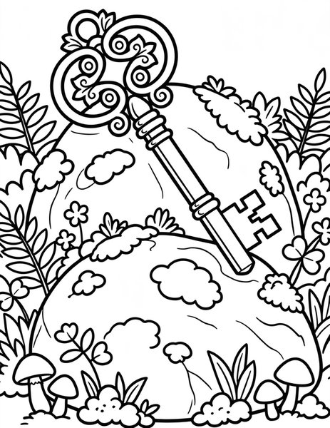 Golden Key coloring page