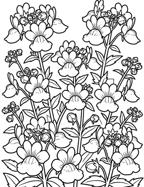 Nemesia Sunset Smiles coloring page