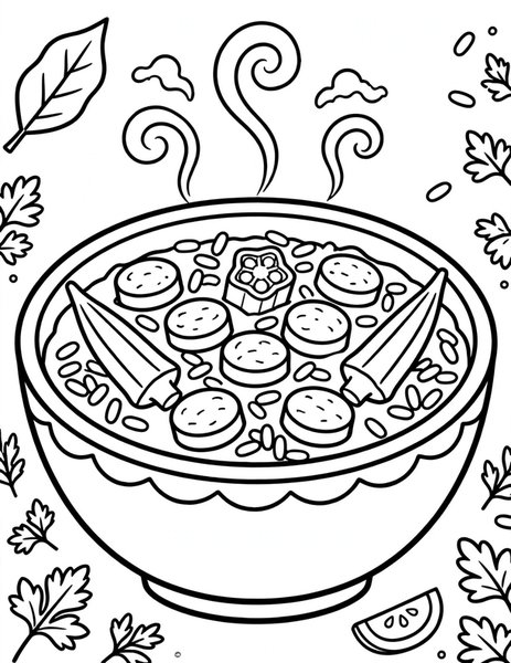 Gumbo coloring page